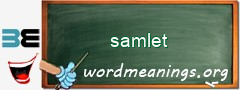 WordMeaning blackboard for samlet
